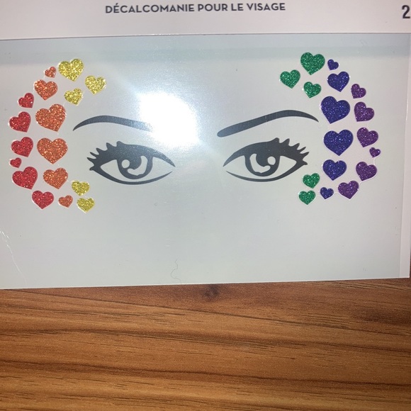 FINAL DROP 🚨NWT PRIDE FACE DECAL RAINBOW HEARTS 💕 🌈 Taylor eras tour decals - Picture 3 of 3